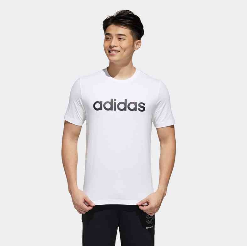 adidas neo男裝夏季運(yùn)動短袖T恤GJ8916